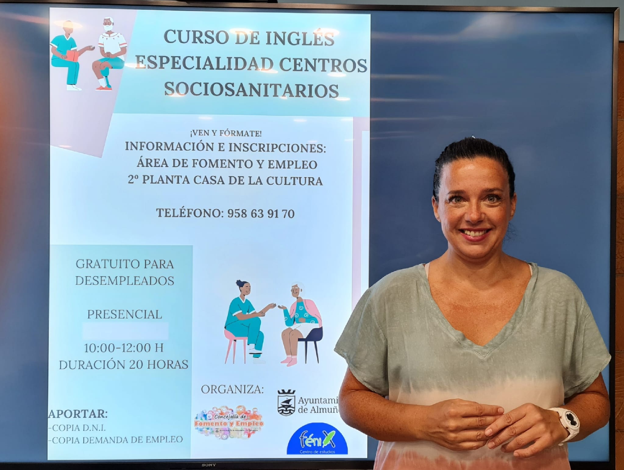 Almucar promueve un curso de ingls para  desempleados especializado en centros sociosanitarios